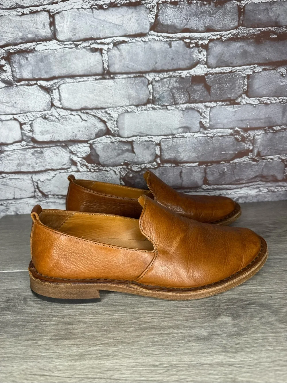 Astorflex Patnoflex Travel Loafer Brown Leather Slip On Shoes Men Sz 41EU/8M US
